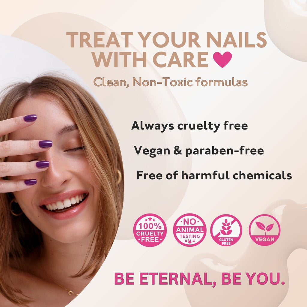 Eternal 5-Piece Nail Polish Set – Beige, Brown, Royal Blue, Red, and More – Fast-Dry, Non-Toxic, Made in USA, 13.5mL