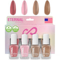 ETERNAL Nude Nail Polish Set for Women (NUDE ROSE GOLD) – 4-Piece Quick-Dry, Long-Lasting, Made in USA