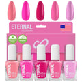 Eternal Pink Nail Polish Set – 5 Pastel Shades, Fast-Dry & Long-Lasting, Made in the USA