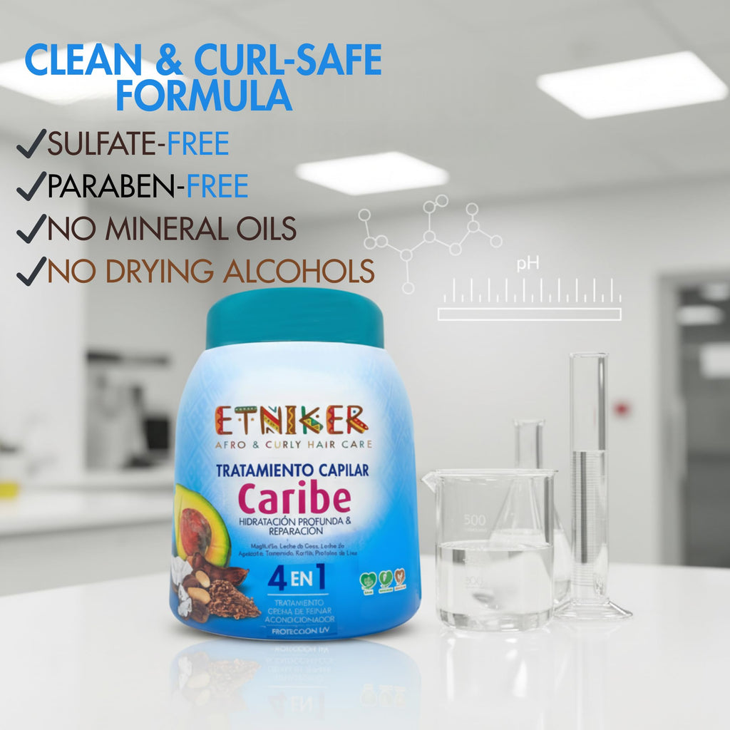 ETNIKER AFRO HAIR CARE Caribe Leave-In Conditioner for Curly Hair | Hydrating Curl Cream & Hair Mask (33 oz)