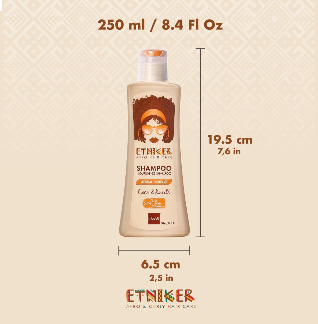 ETNIKER Nourishing Shampoo for Curly & Wavy Hair — Hydration, Softness, Frizz Control