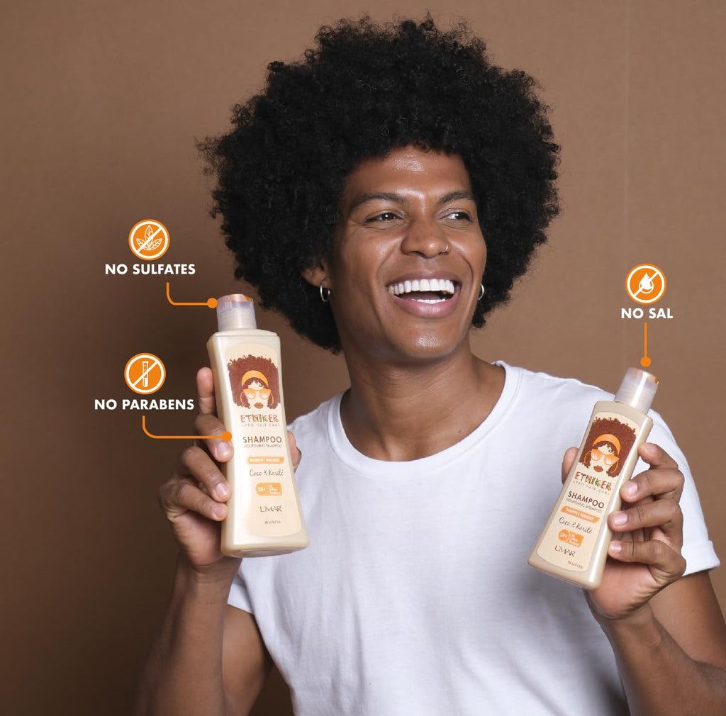 ETNIKER Nourishing Shampoo for Curly & Wavy Hair — Hydration, Softness, Frizz Control