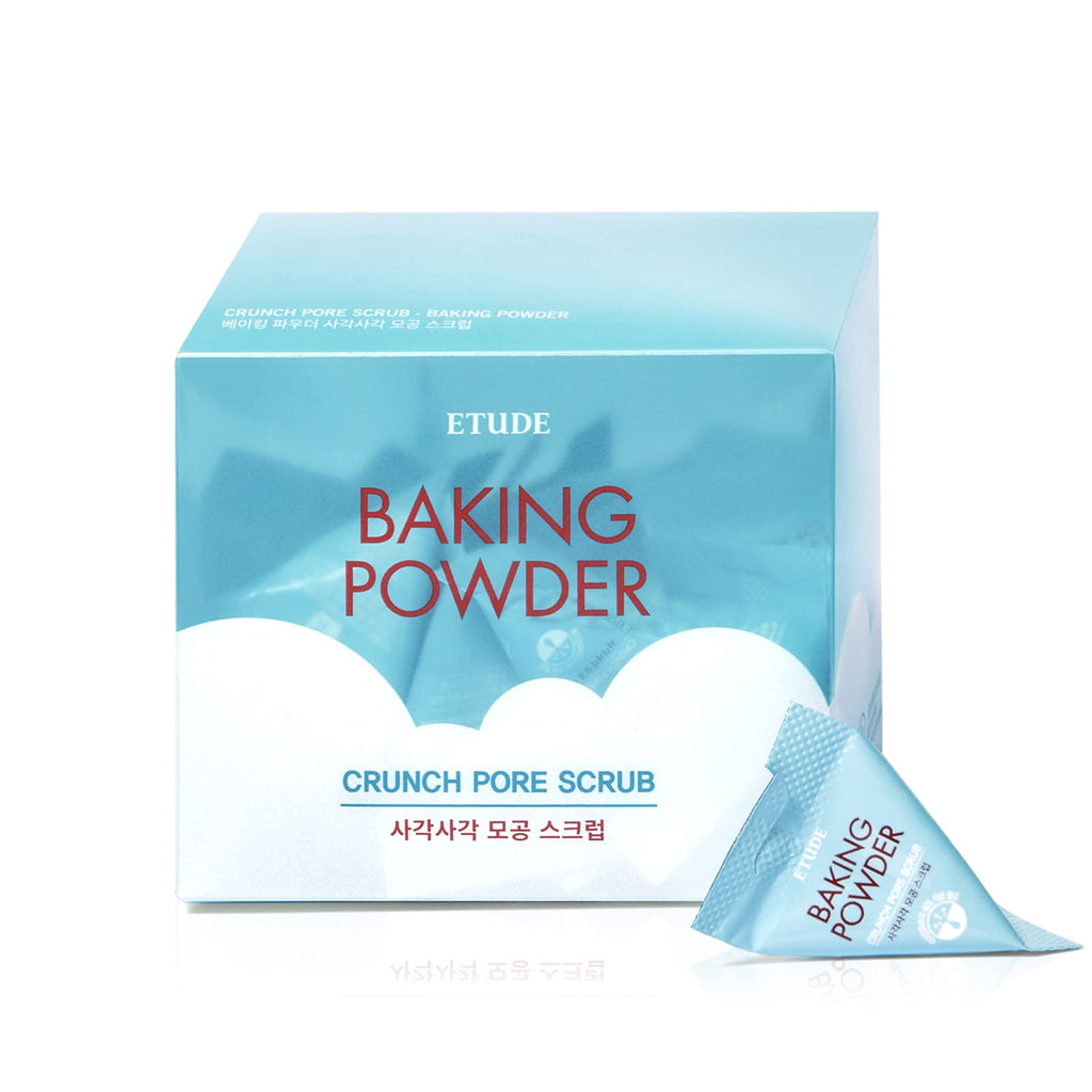 ETUDE Baking Powder Crunch Pore Scrub – Deep Cleansing, Cooling Pore Tightening (24 Pouches)