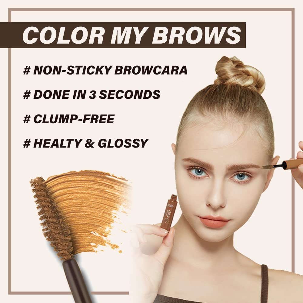 ETUDE Color My Brows Brow Mascara – 3D Natural Color, Moisturizing Brow Care, Light Brown