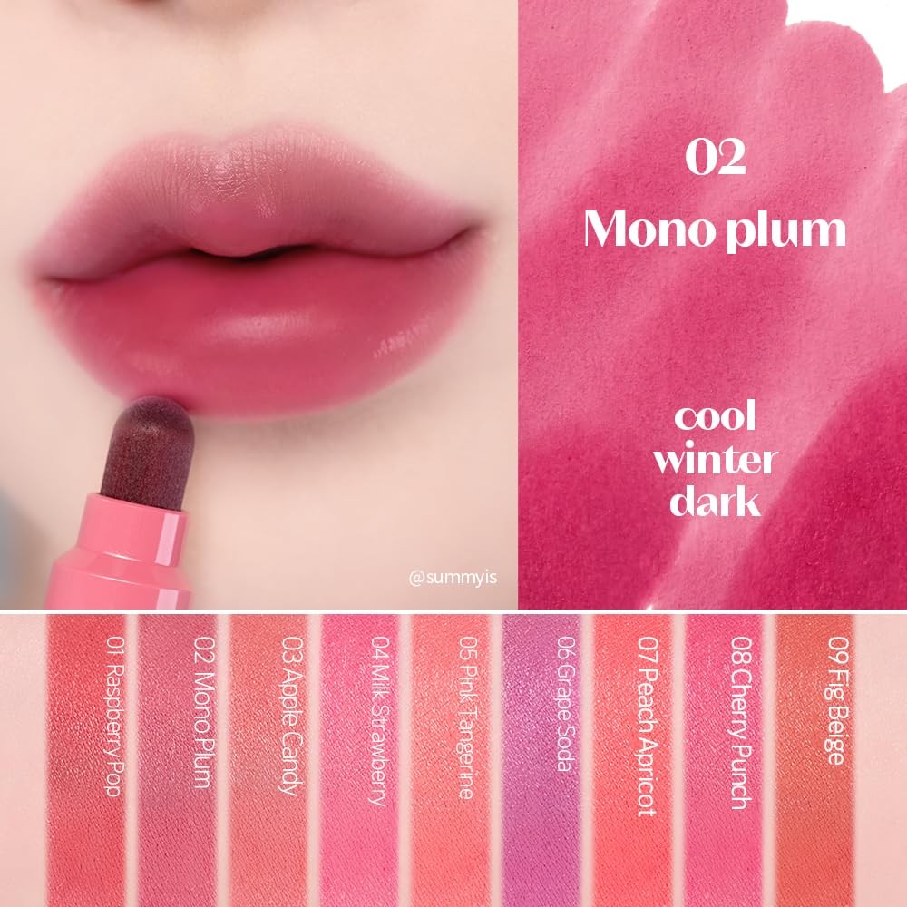 ETUDE Dear Darling Marker Tint 2 Plum – Hydrating, Long-Lasting Lip Marker Tint