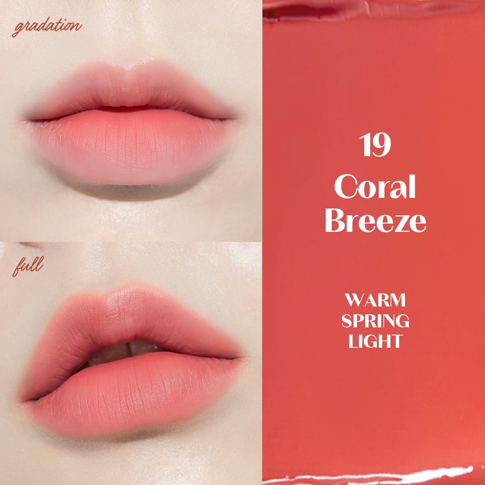 ETUDE Fixing Tint #19 Coral Breeze - Long-Lasting Waterproof Lip Stain (4g) | Korean Makeup, K-beauty