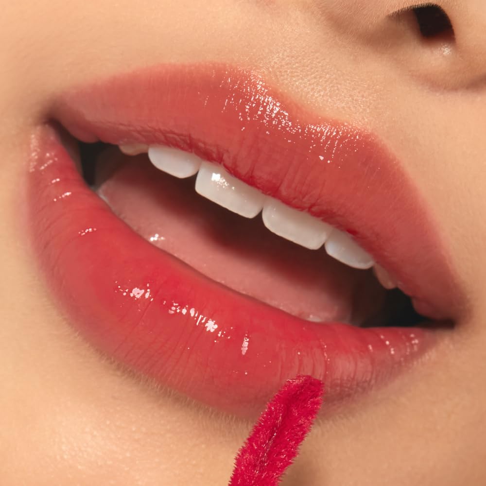 ETUDE Glow Fixing Tint #4 Chilling Red – Non-Sticky Glossy Lip Stain with Comfortable Moisture