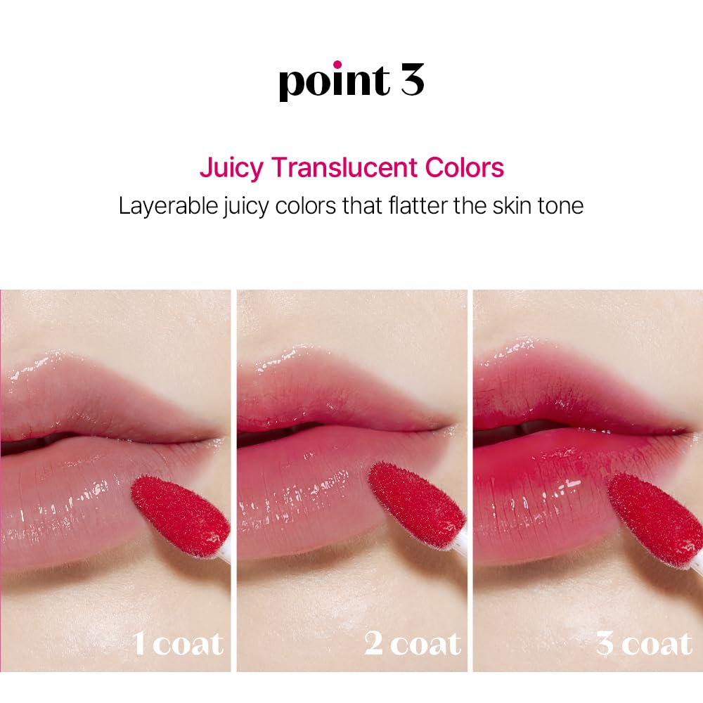 ETUDE Glow Fixing Tint #4 Chilling Red – Non-Sticky Glossy Lip Stain with Comfortable Moisture