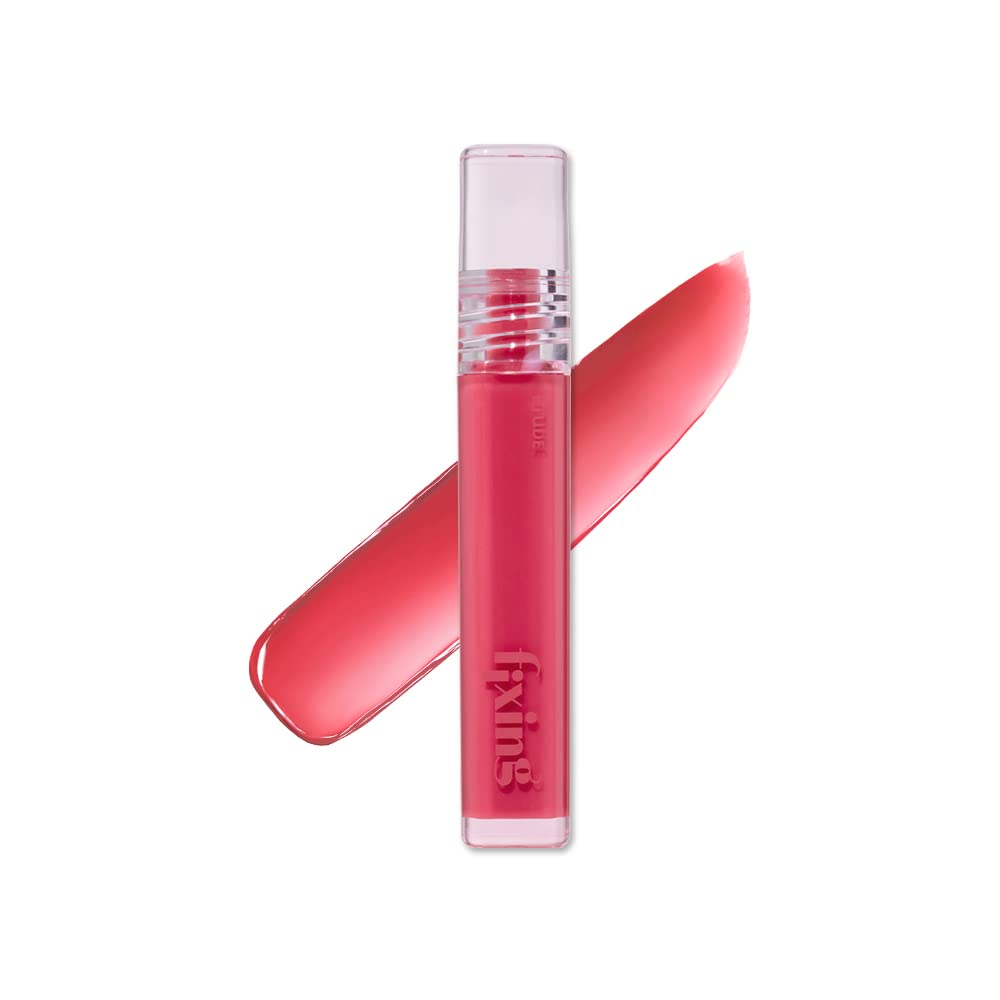ETUDE Glow Fixing Tint #4 Chilling Red – Non-Sticky Glossy Lip Stain with Comfortable Moisture