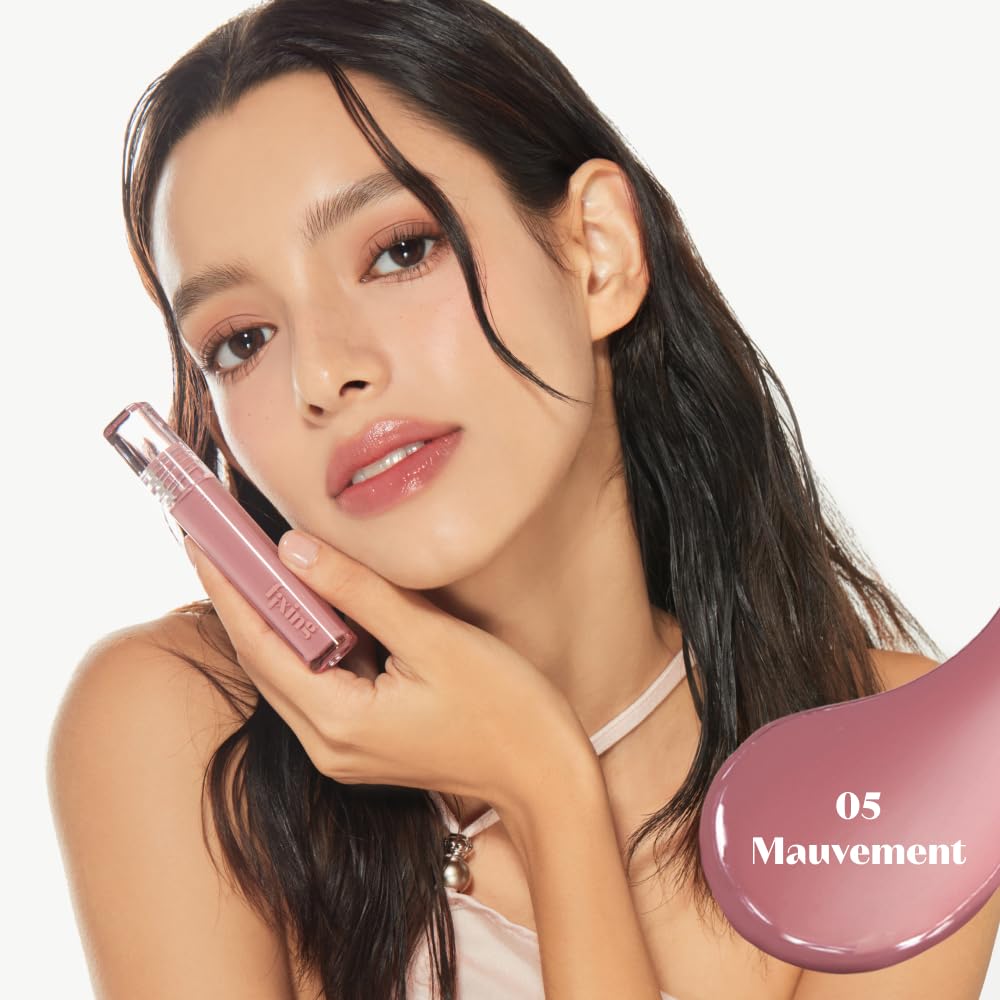 ETUDE Glow Fixing Tint #5 Mauvement – Non-Sticky Glossy Lip Stain with Comfortable Moisture | K-Beauty Lip Tint