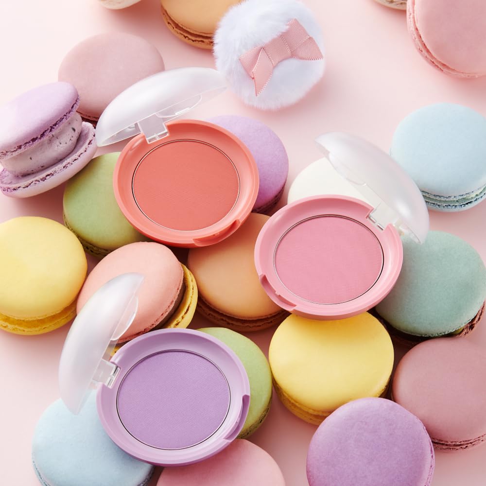 ETUDE Lovely Cookie Blusher - Peach Choux Wafers 4g | Glowing, Long-Lasting, Easy Application | Korean Makeup, K-Beauty