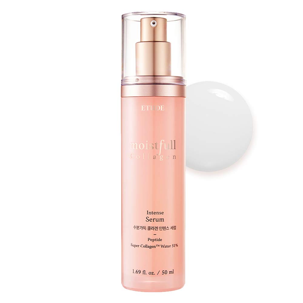 ETUDE Moistfull Collagen Intense Serum 50ml | Deep Hydration with Low-Molecular Peptides for All Skin Types
