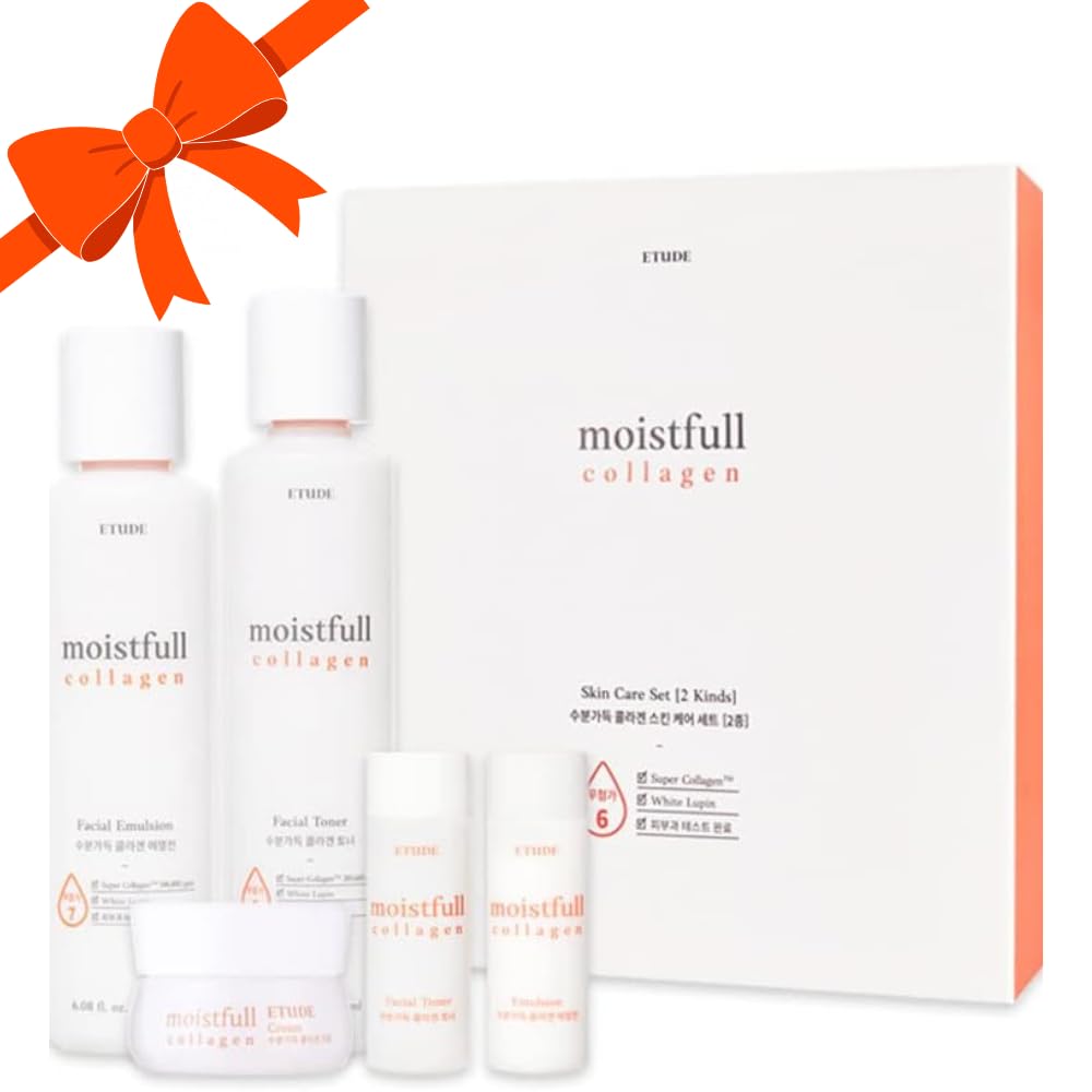 ETUDE Moistfull Collagen Skin Care Set – Hydration Toner & Emulsion Gift Set