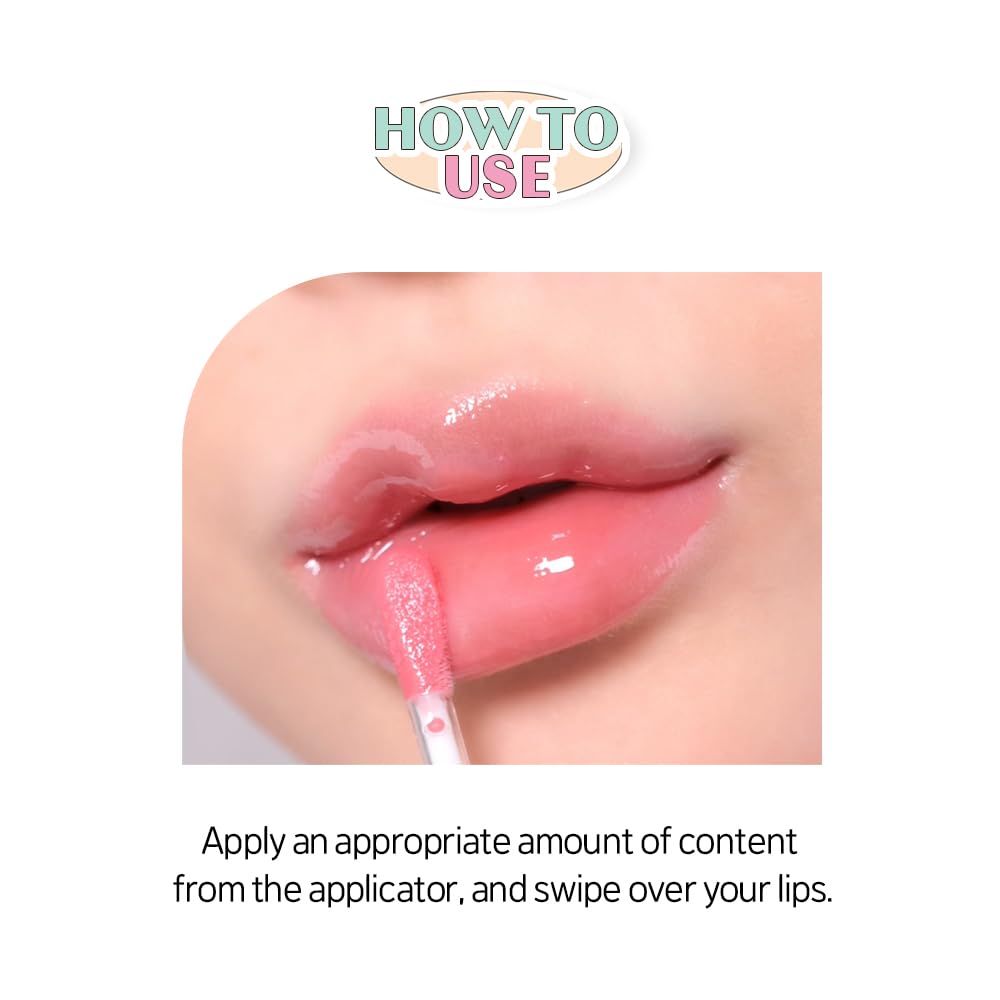 ETUDE Over Glowy Lip Gloss #6 Tarō Berry | Non-Sticky Vegan Lip Tint | Moisturized & Long-Lasting Shine | K-Beauty