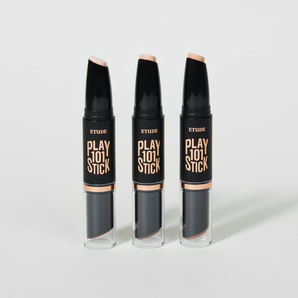 ETUDE Play 101 Stick Contour Duo – Creamy Shading & Highlighter for Easy Contouring