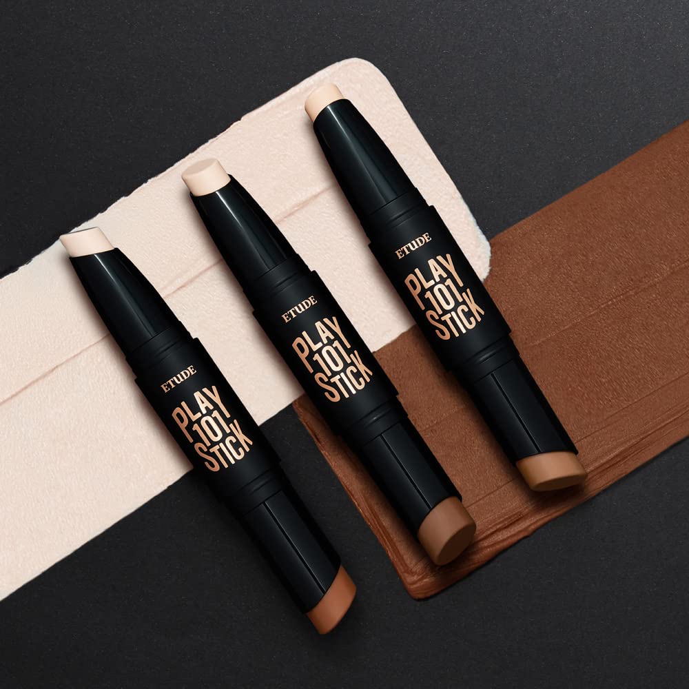 ETUDE Play 101 Stick Contour Duo – Creamy Shading & Highlighter for Easy Contouring