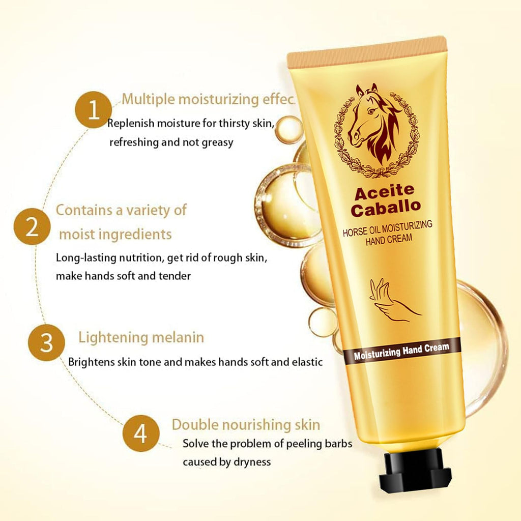 ETUIH Hand Healing Cream with Horse Oil – Removes Spots, Rejuvenates Hands (3-Piece Set)
