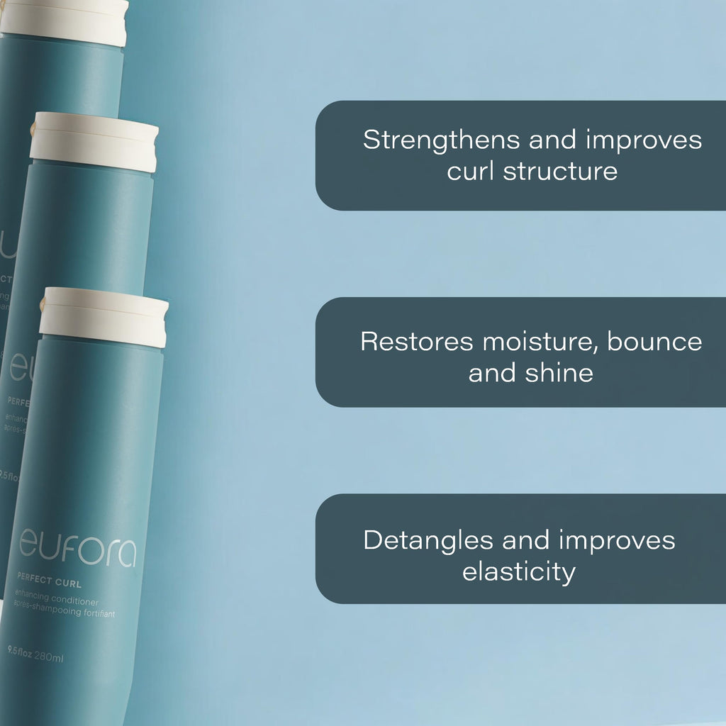Eufora Perfect Curl Enhancing Conditioner 9.5 Fl Oz – Moisture, Detangling & Frizz Control for Curly Hair