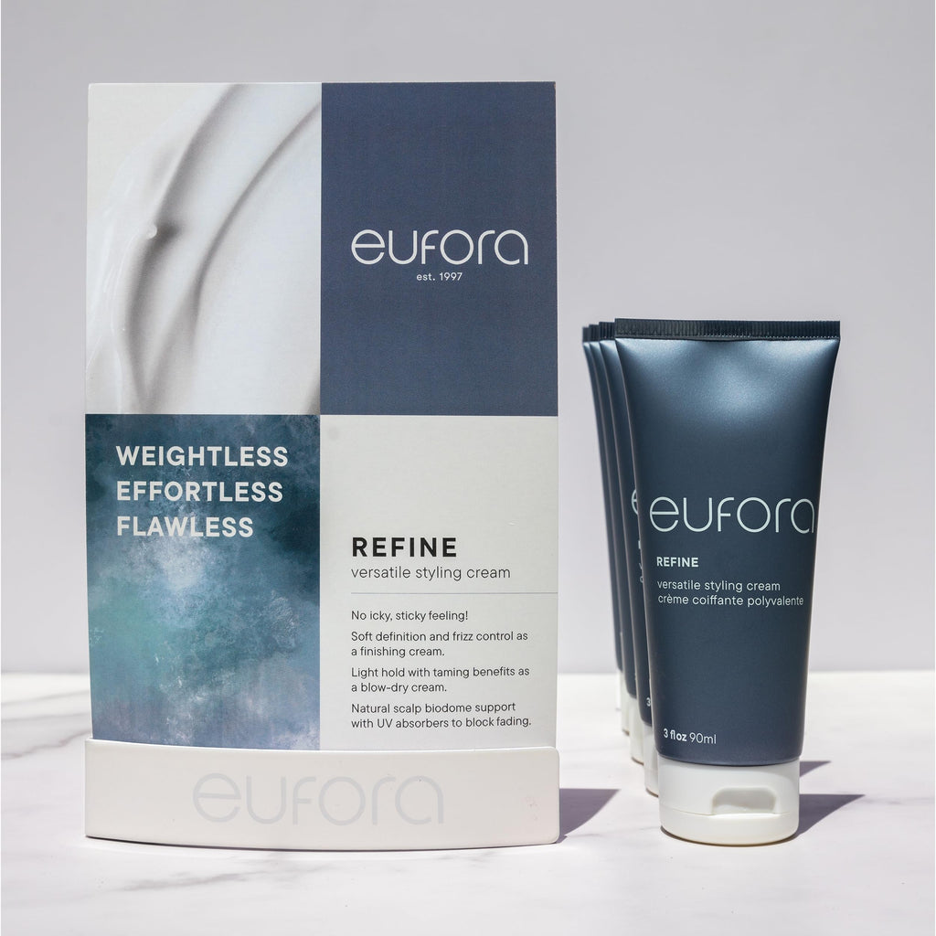 Eufora Refine Versatile Styling Cream 3oz – Lightweight Hold, Frizz & UV Defense