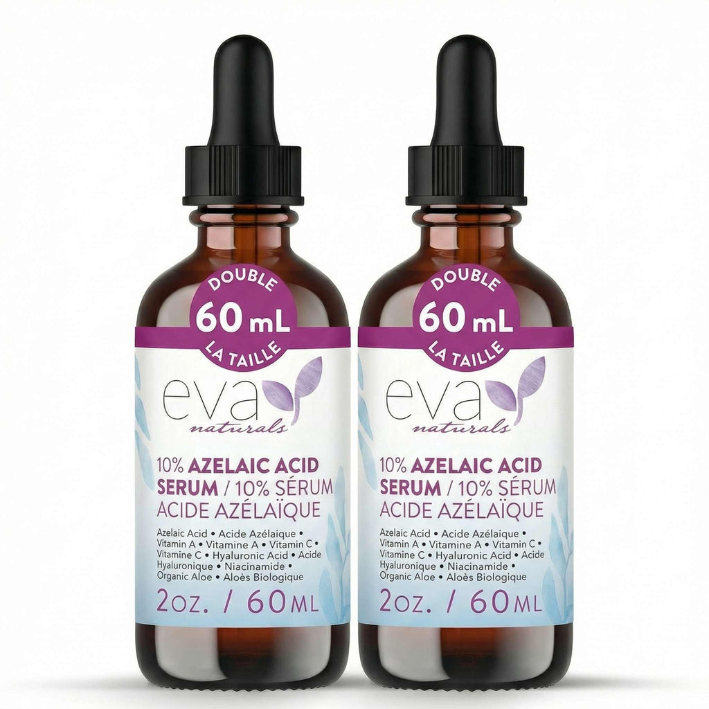 Eva Naturals Azelaic Acid 10% Serum – 2 oz (2 Pack) with Niacinamide & Hyaluronic Acid | Lightweight Facial Serum