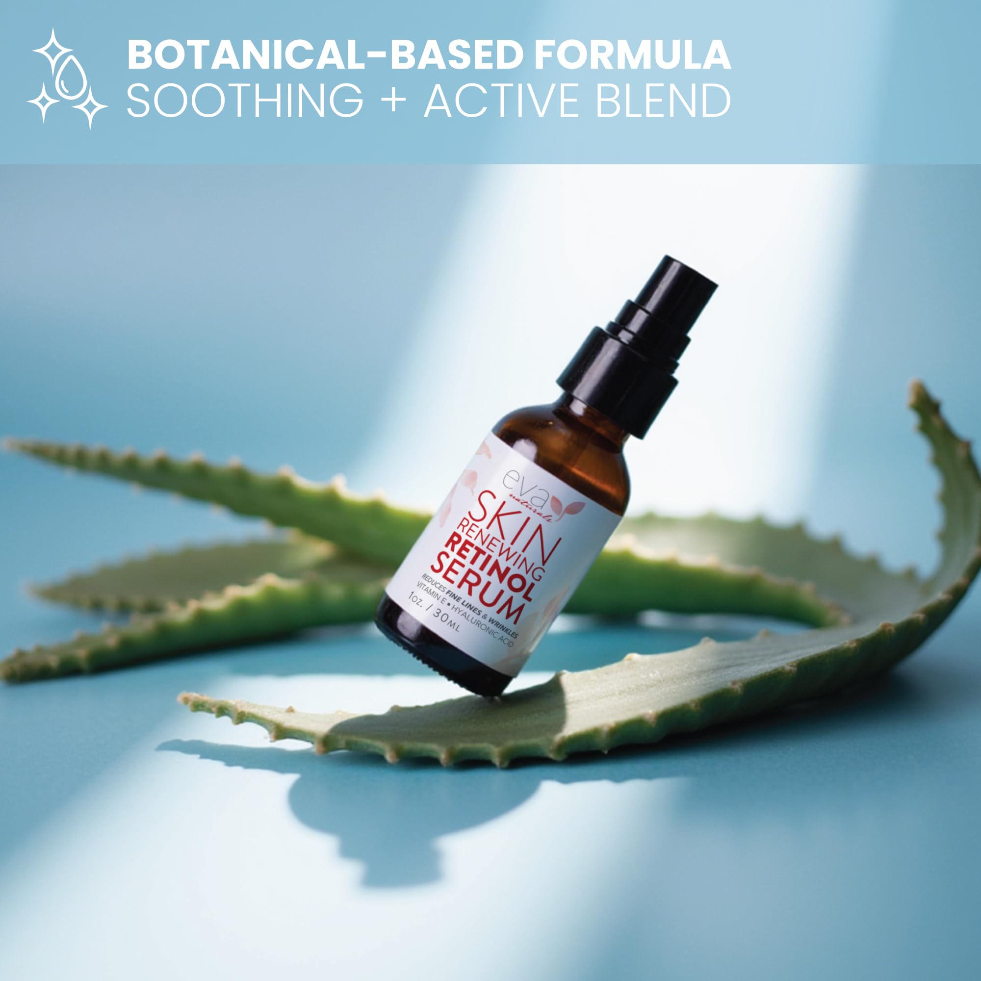 Eva Naturals Retinol Serum with Hyaluronic Acid & Vitamin E — Anti-Aging Night Serum