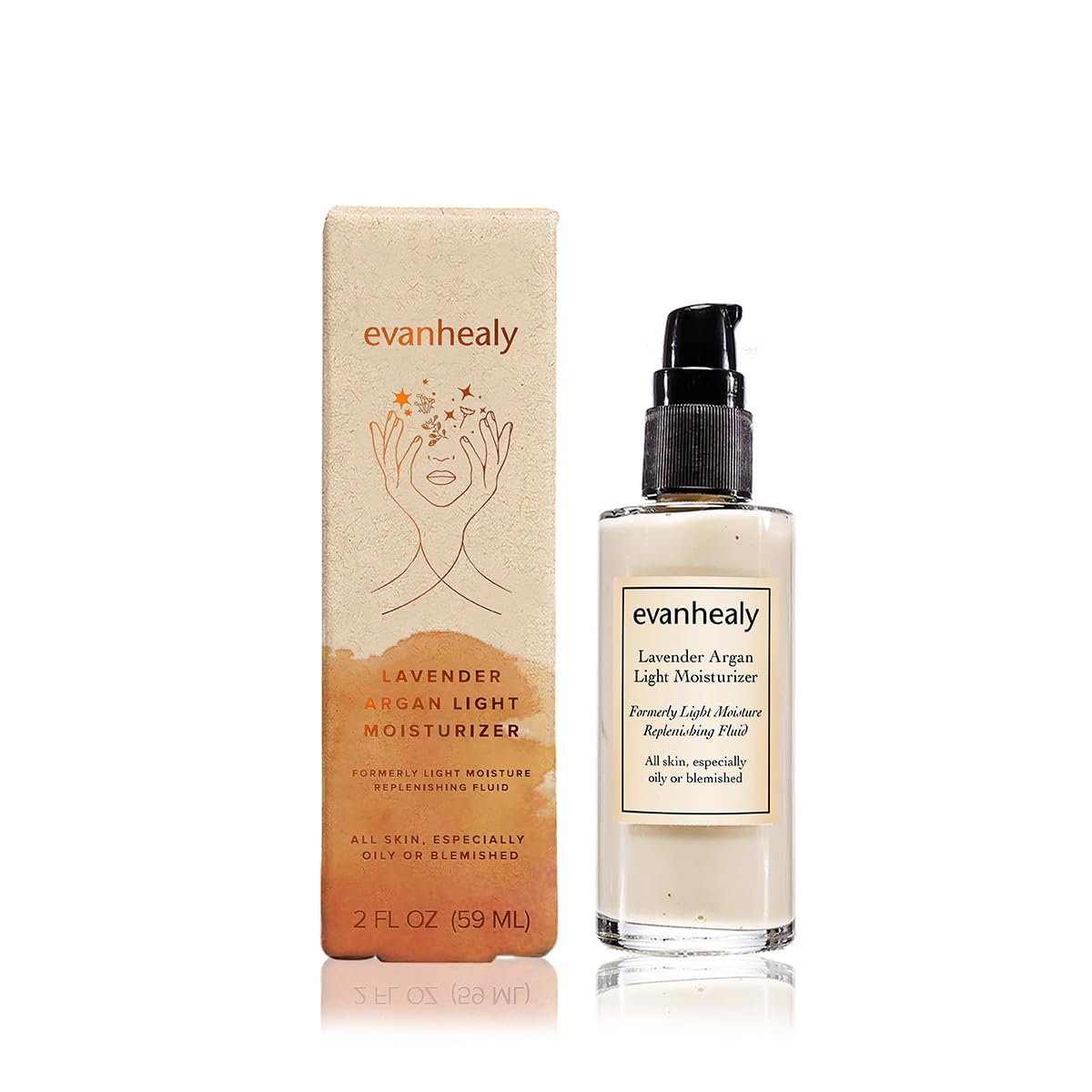 Evanhealy Lavender Argan Light Moisturizer | Sheer Antioxidant Cream for Oily & Sensitive Skin