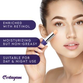 Evdayam Eye Cream with Caffeine – 2-Pack Under-Eye Brightener Stick for Dark Circles & Puffiness