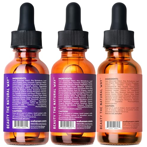 Eve Hansen Facial Serum Set – Vitamin C, Hyaluronic Acid, Retinol – Hydrating Anti-Aging Trio