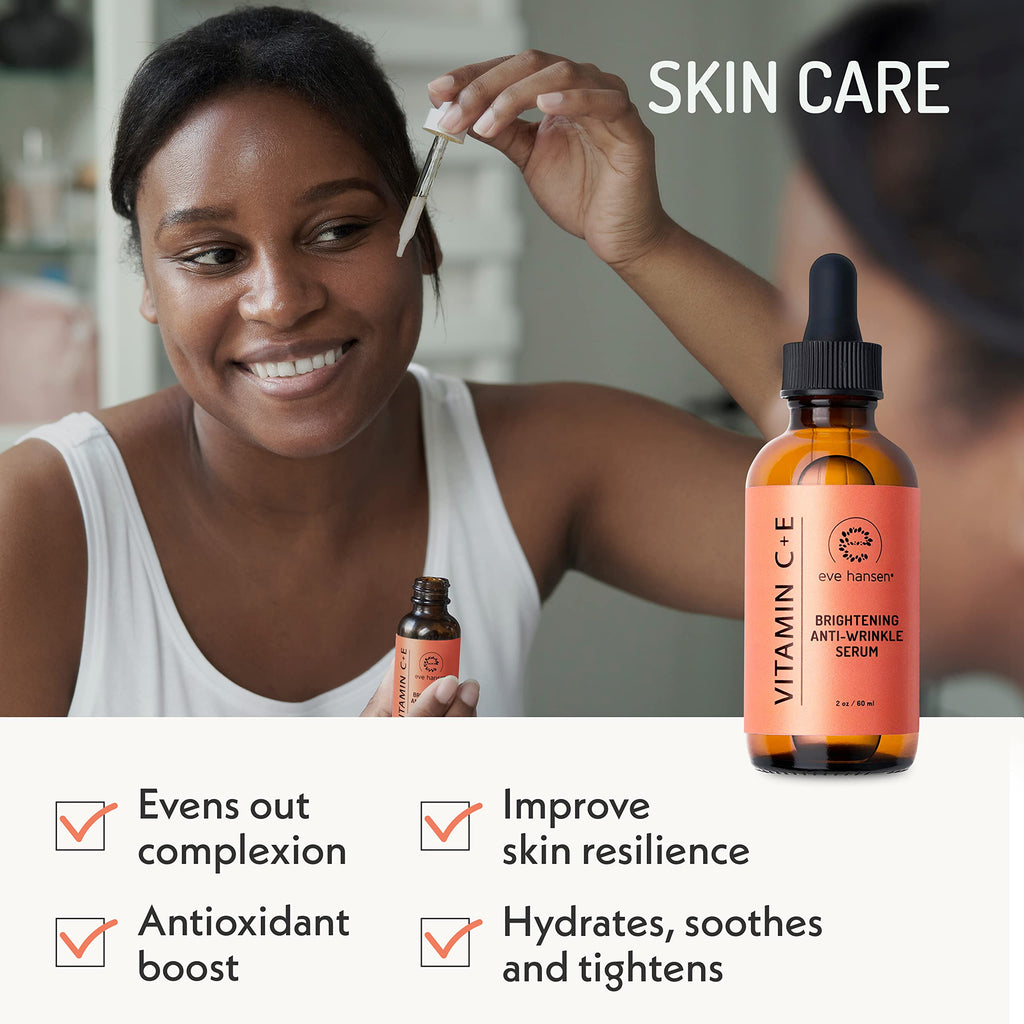 Eve Hansen Vitamin C Serum for Face | Hyaluronic Acid, Aloe Vera & Vitamin E | 1 oz