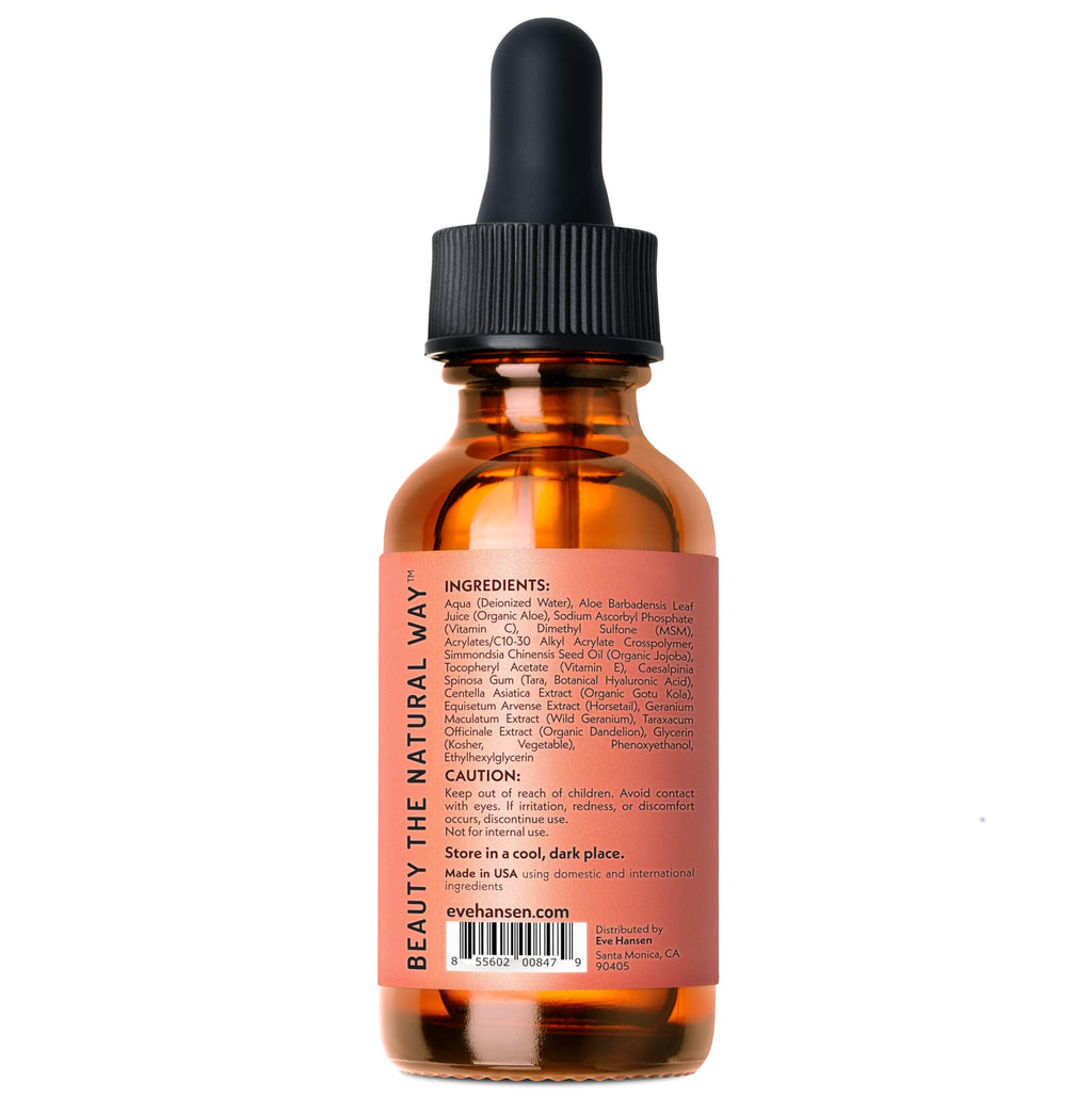 Eve Hansen Vitamin C Serum for Face | Hyaluronic Acid, Aloe Vera & Vitamin E | 1 oz
