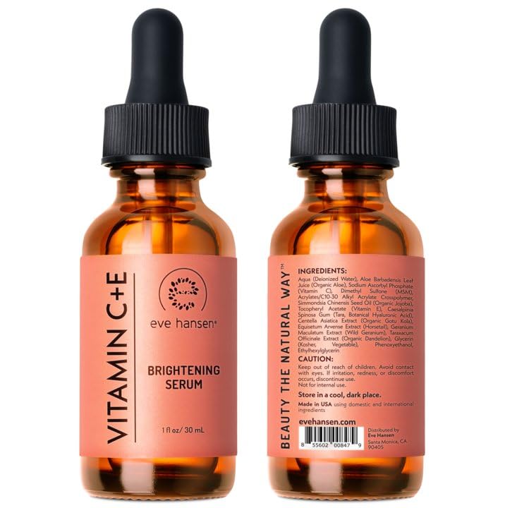 Eve Hansen Vitamin C Serum for Face | Hyaluronic Acid, Aloe Vera & Vitamin E | 1 oz
