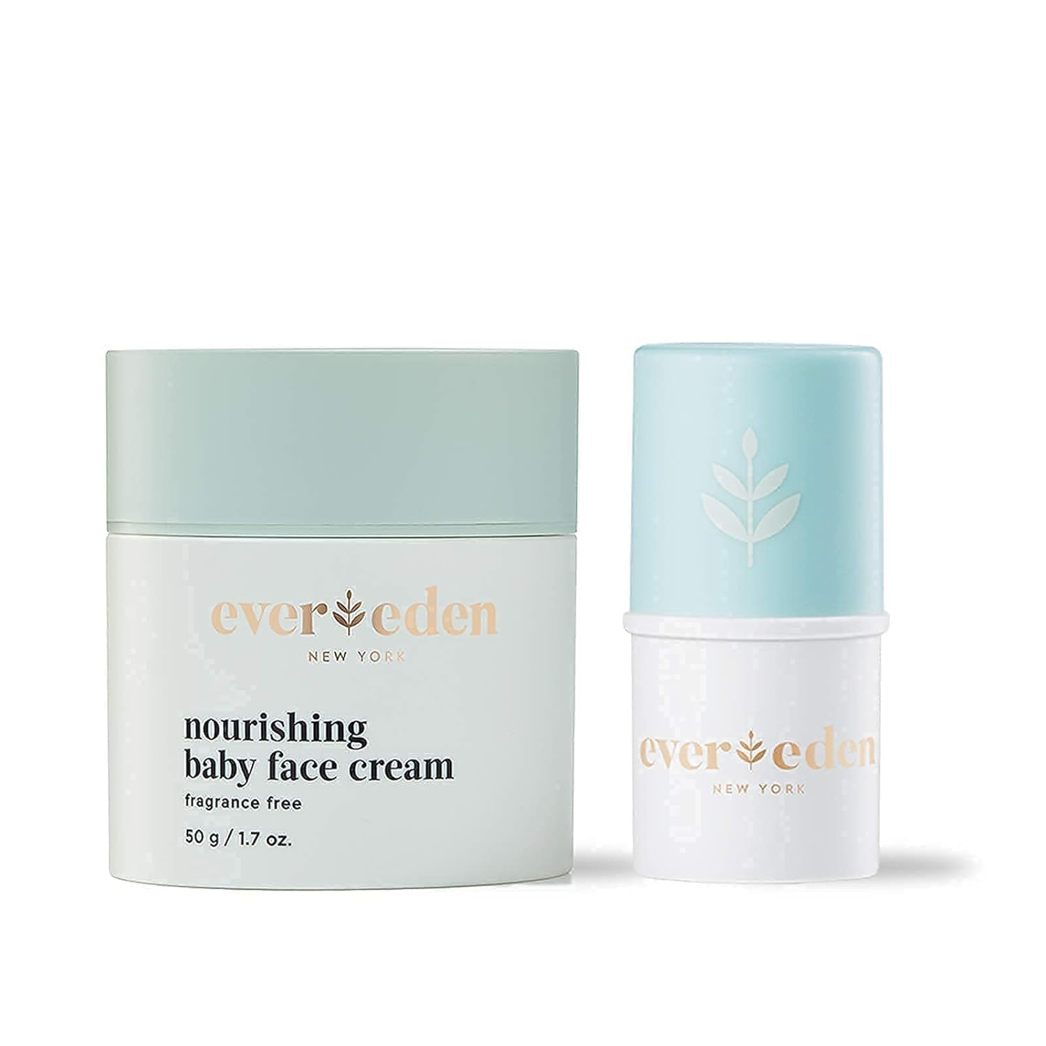 Evereden Dry Relief DUO — Face Cream & Lip Balm for Deep Hydration (1.7oz + 0.13oz) | Clean, Vegan & Baby-Safe
