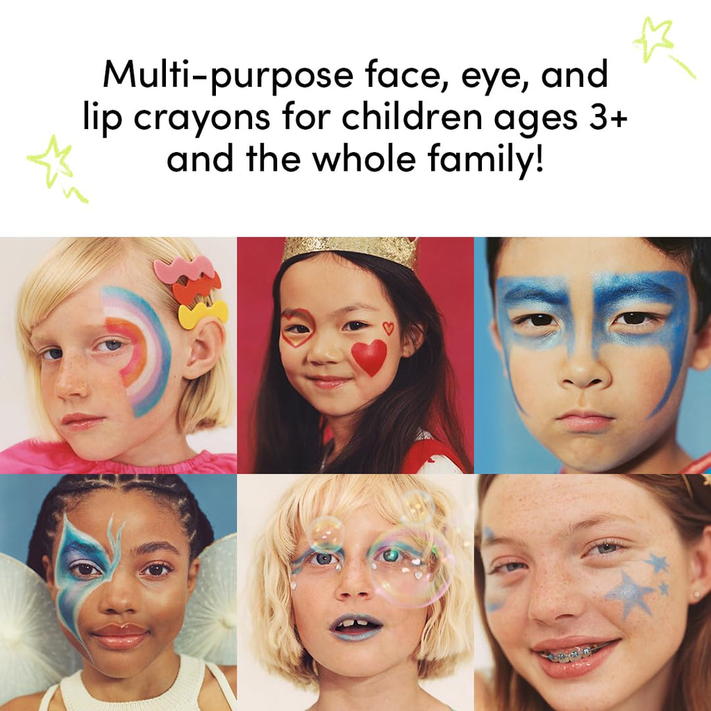 Evereden Kids Fantasy Face Crayon: Sweet Clementine – Non-Toxic, Vegan Makeup for Face, Lips & Eyes