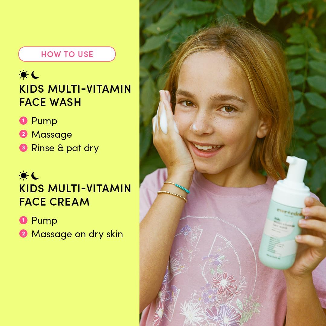 Evereden Happy Kids Routine: Melon Face Wash, Cream & Sakura Pink Lip Oil