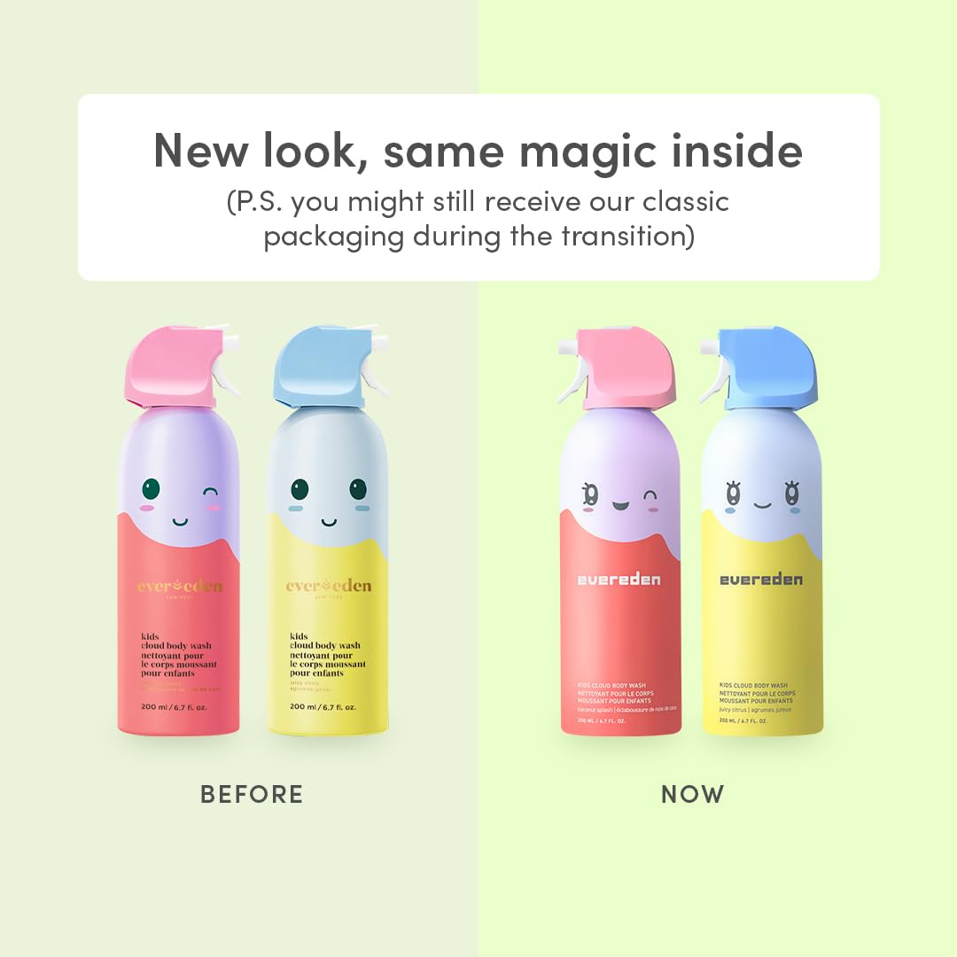 Evereden Kids Foam Soap – Cloud Body Wash (Juicy Citrus & Coconut Splash) | Gentle, Playful Bath Time