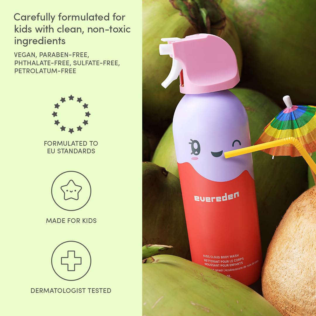 Evereden Kids Foam Soap – Cloud Body Wash (Juicy Citrus & Coconut Splash) | Gentle, Playful Bath Time