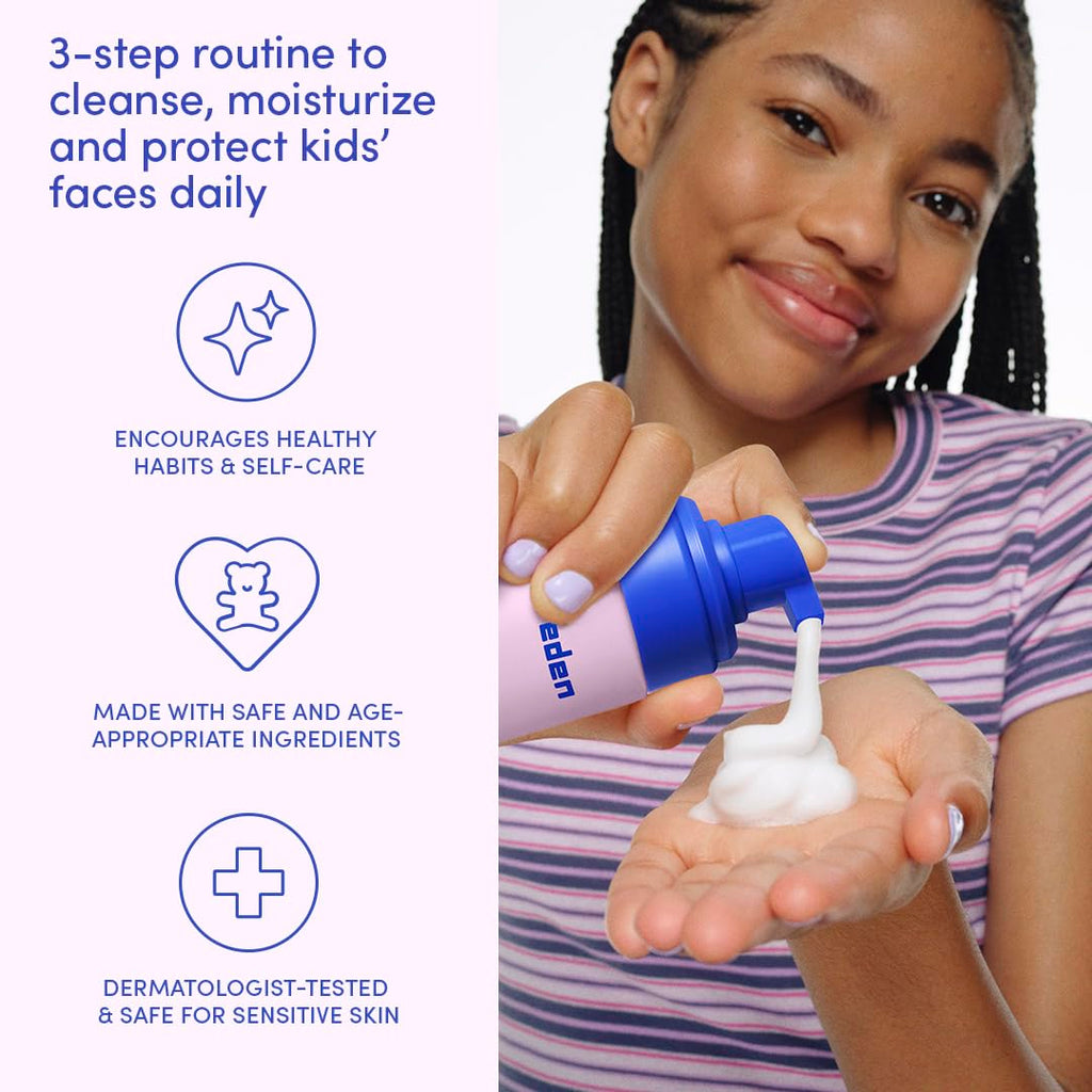 Evereden Kids Daily 1-2-3 Routine Bundle – Clean, Vegan Skincare for Kids with SPF 30 Mineral Sunscreen