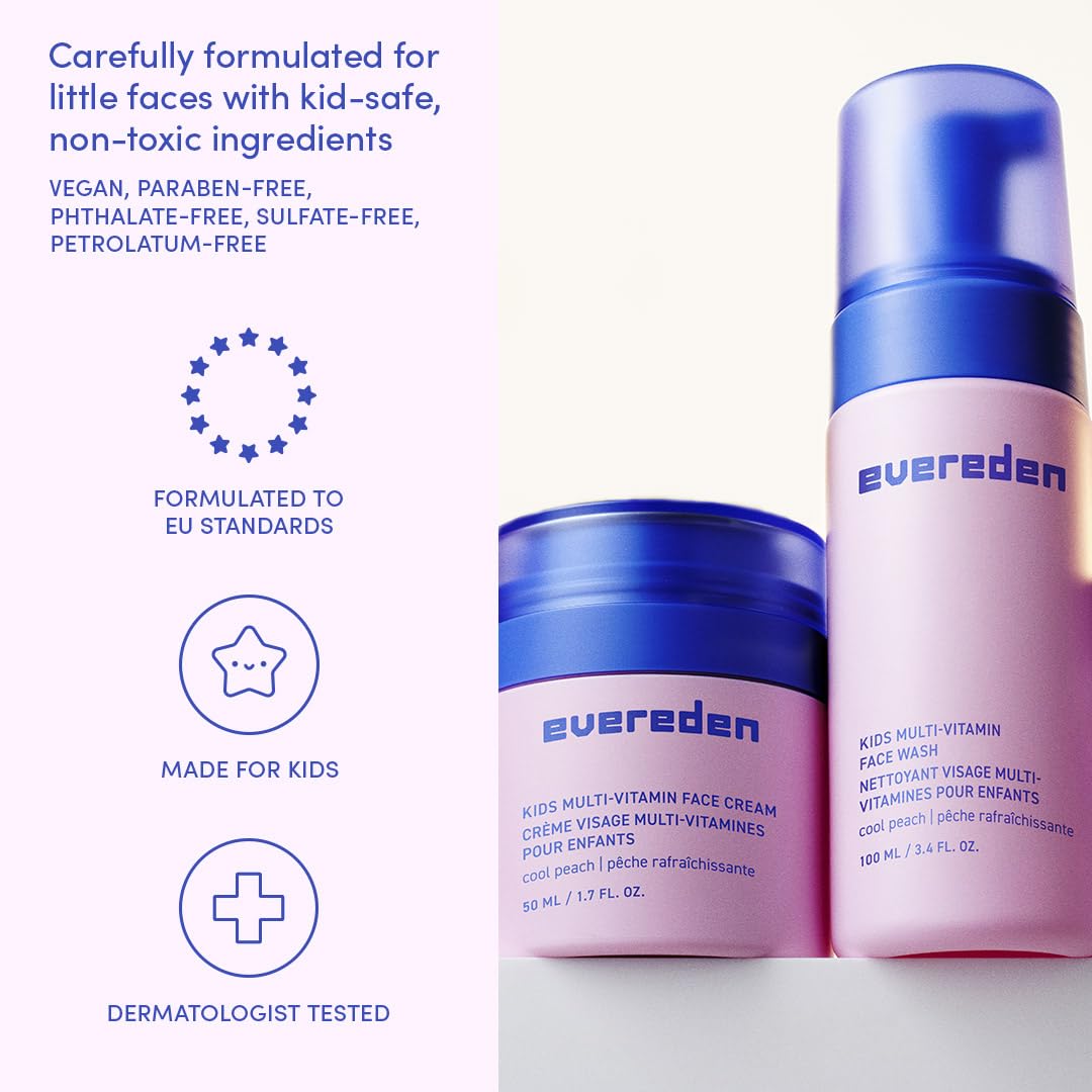 Evereden Kids Travel Set – Clean & Vegan 5-Piece Travel Skincare for Toddlers