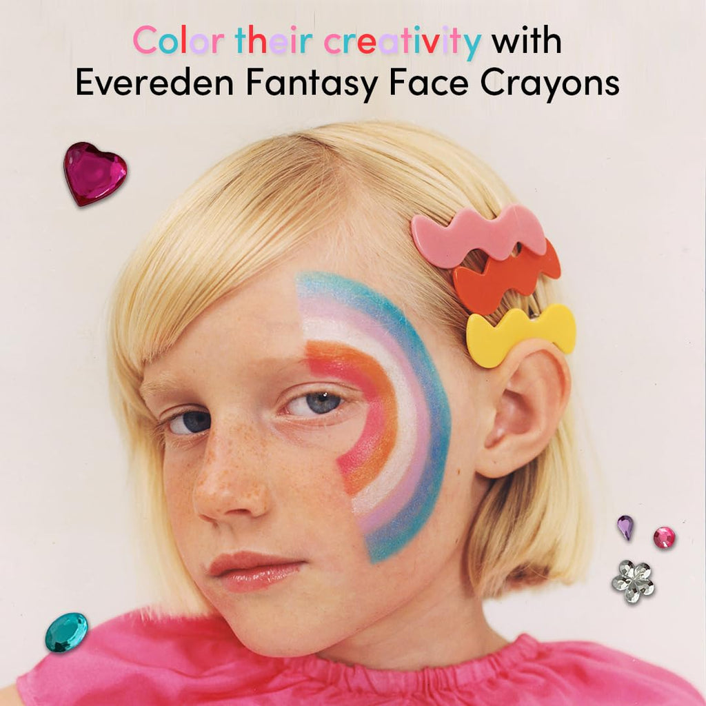 Evereden Kids Fantasy Face Crayon: Mermaid's Tail – Non-Toxic, Multi-Purpose Color