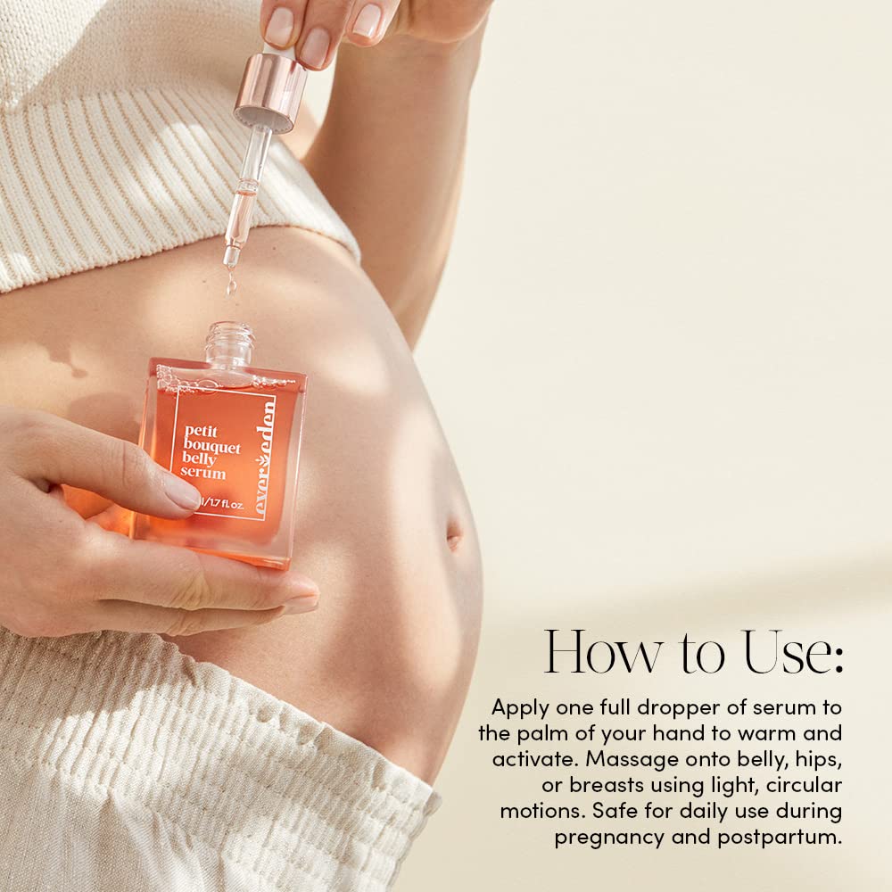 Evereden Petit Bouquet Belly Serum — Clean Vegan Belly Oil for Pregnancy & Postpartum
