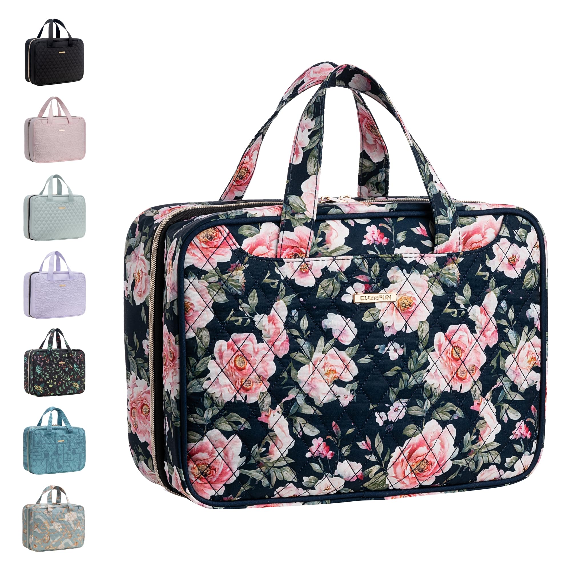 Everfun Hanging Travel Toiletry Bag with Leakproof Compartments – Valentine's Day Gift for Women