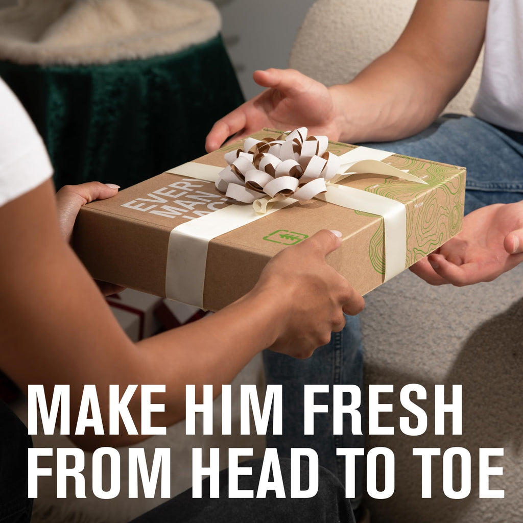 Every Man Jack Gift Set Coconut + Driftwood: Body Wash, 2-in-1 Shampoo, Deodorant & Face Wash
