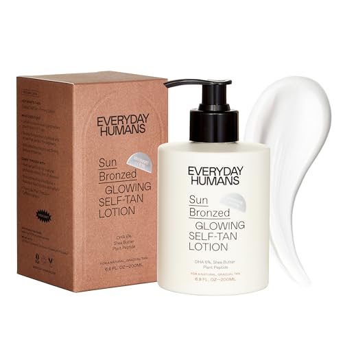 Everyday Humans Sun Bronzed Gradual Self Tanner Lotion – Australian Made with Peptides, 6.8 oz