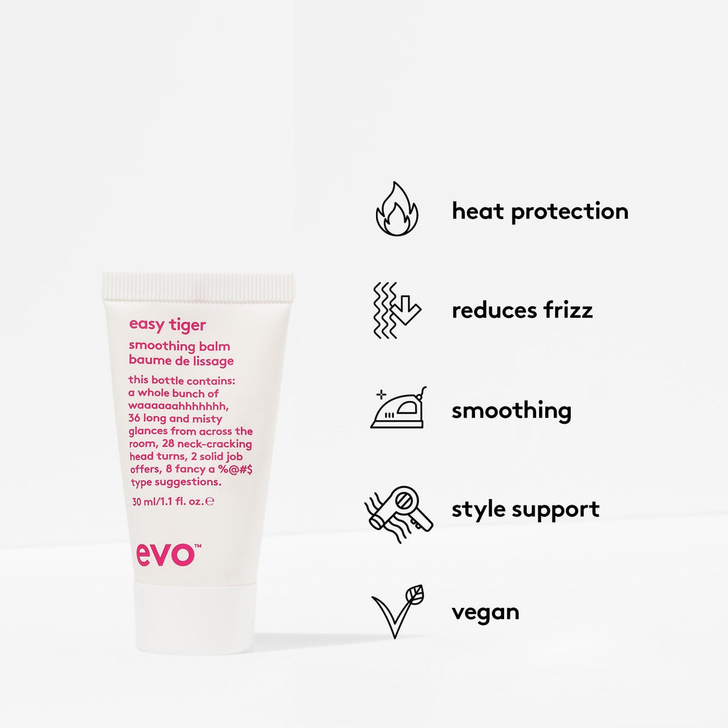 EVO Easy Tiger Smoothing Hair Balm – Frizz Control & Light Hold (Pack of 2, 30ml)