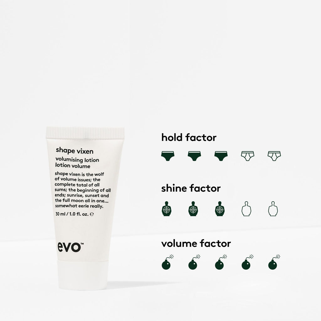 EVO Shape Vixen Volumizing Lotion – Travel Size 30ml (Pack of 2) for Fine Hair