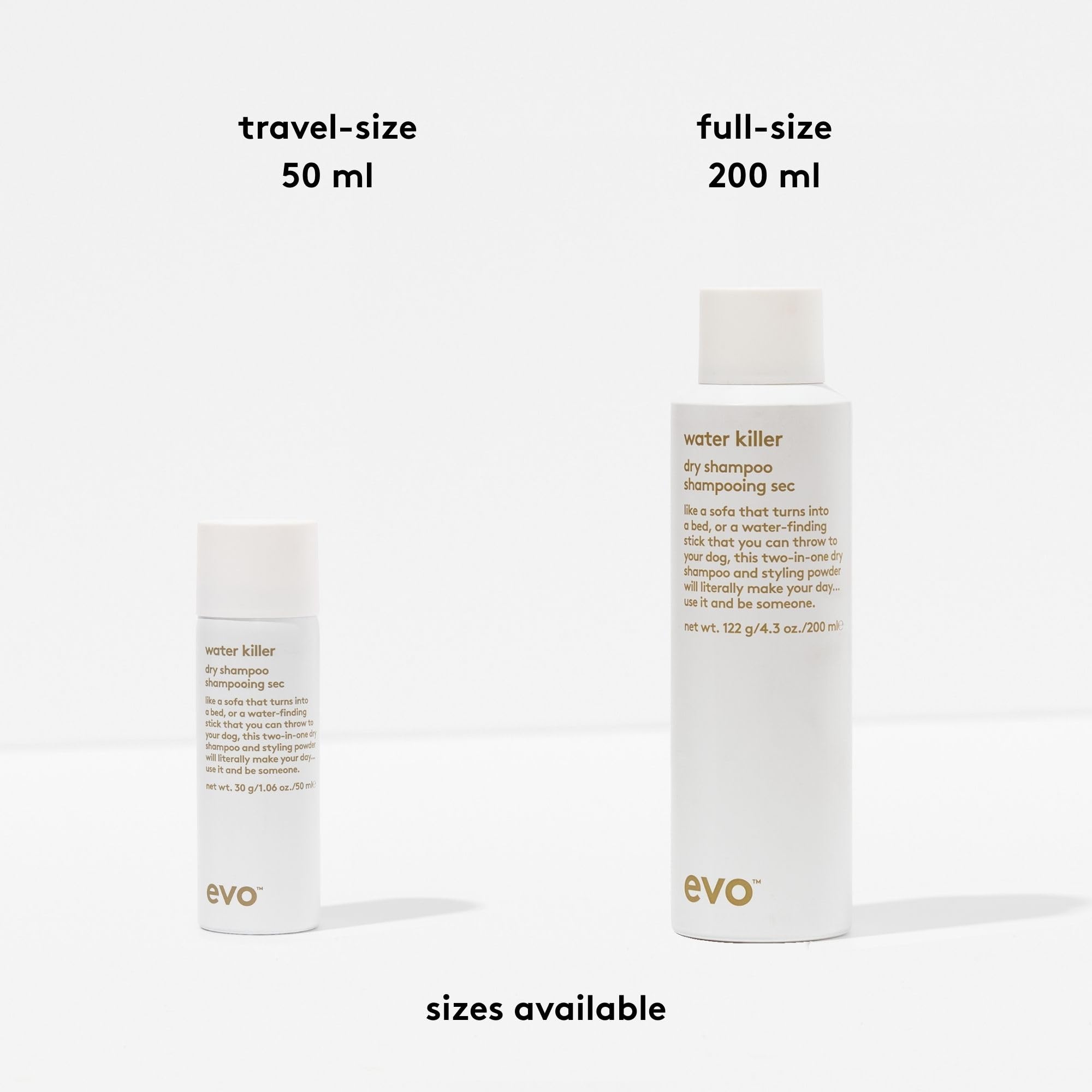 EVO Water Killer Dry Shampoo – Travel Size 2-in-1 Refresh & Volume