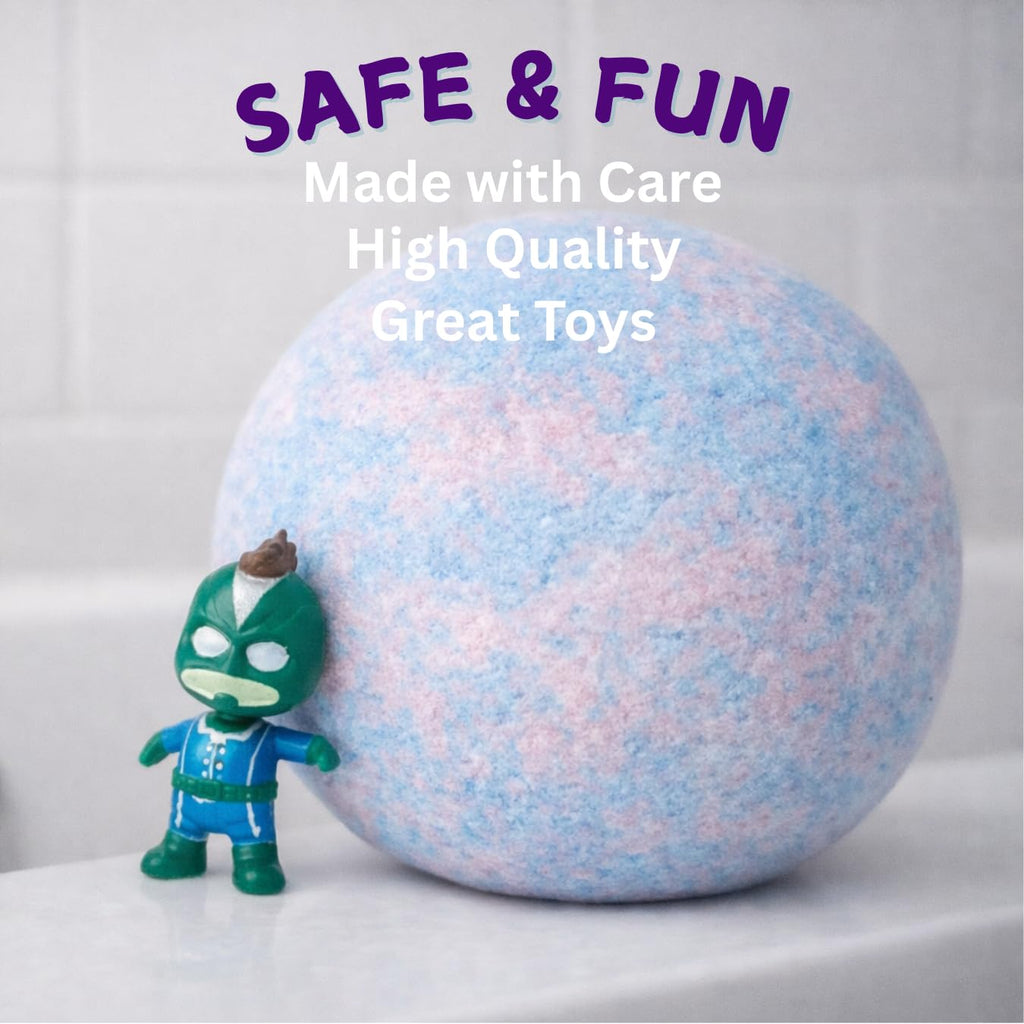 EvolutionUSA 6pc Epic Superhero Bath Bombs for Kids – Toy Inside