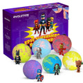 EvolutionUSA 6pc Epic Superhero Bath Bombs for Kids – Toy Inside