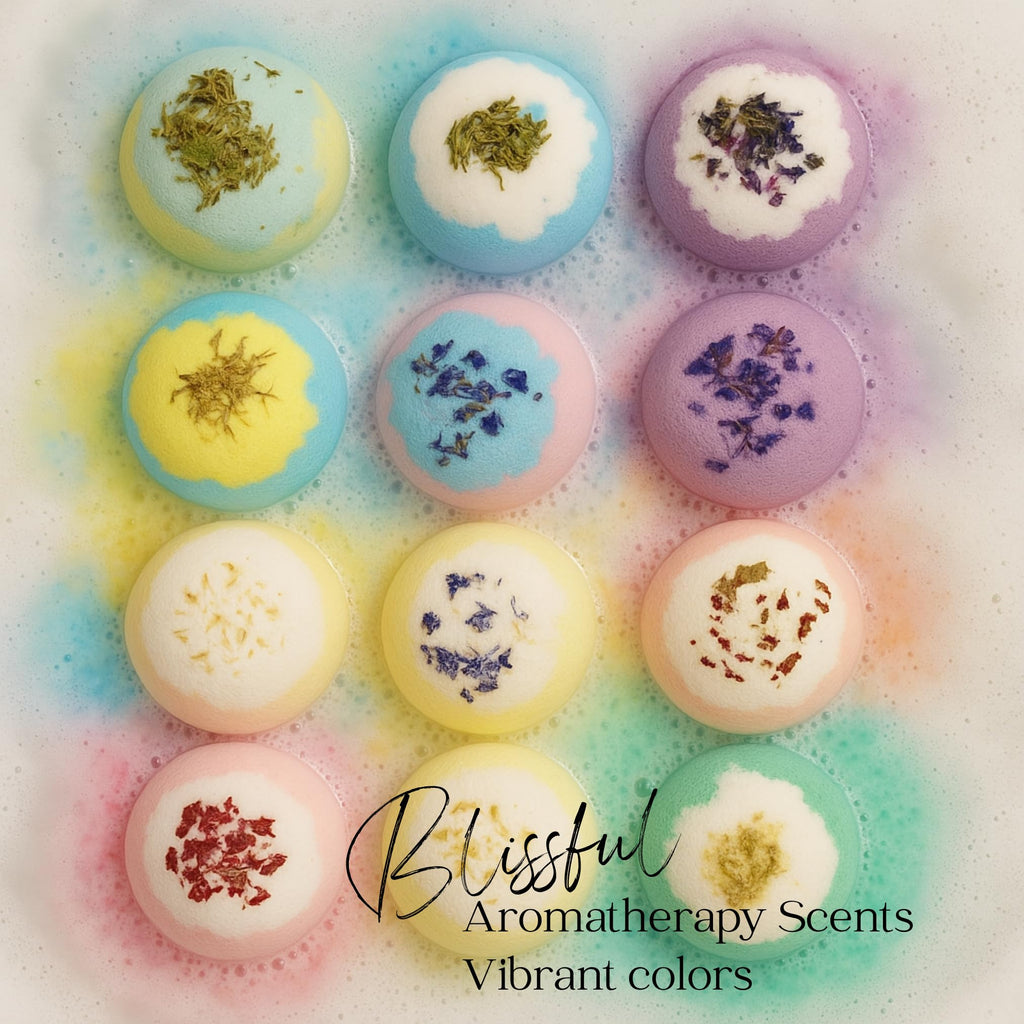 EvolutionUSA Inspire Bath Bombs – 12 Flower-Topped Fizzers for Women & Girls | Organic & Cruelty-Free