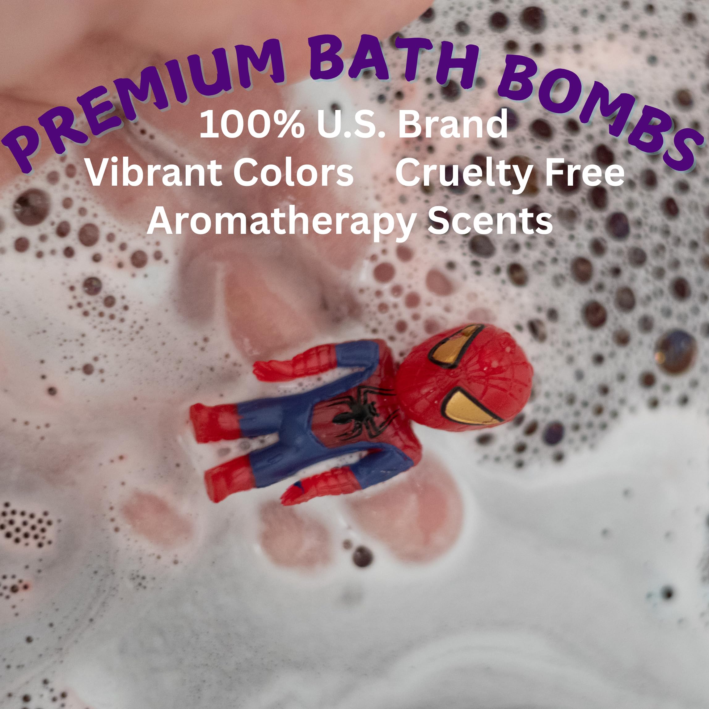 EvolutionUSA 6pc Epic Superhero Bath Bombs for Kids – Toy Inside